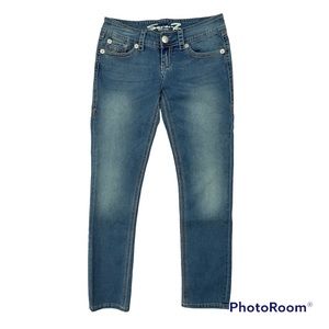 SEVEN 7 Ankle Length Light Medium Blue Stretch Skinny Jeans 28